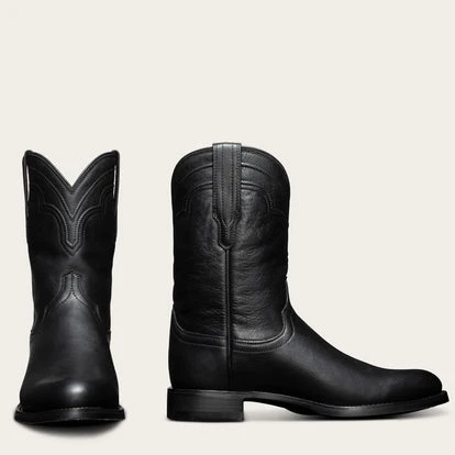 Black Leather Ironside Slip On Zipper Western Cowboy Boots - AW24 - Image 2