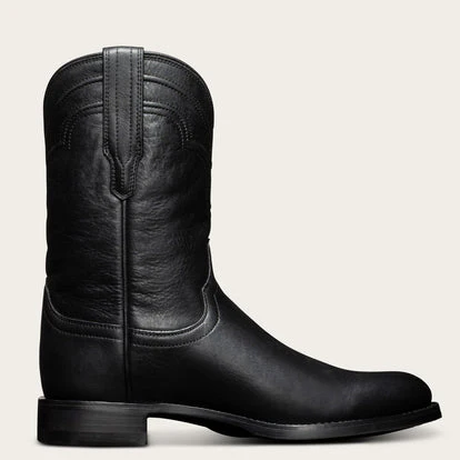 Black Leather Ironside Slip On Zipper Western Cowboy Boots - AW24 - Image 3